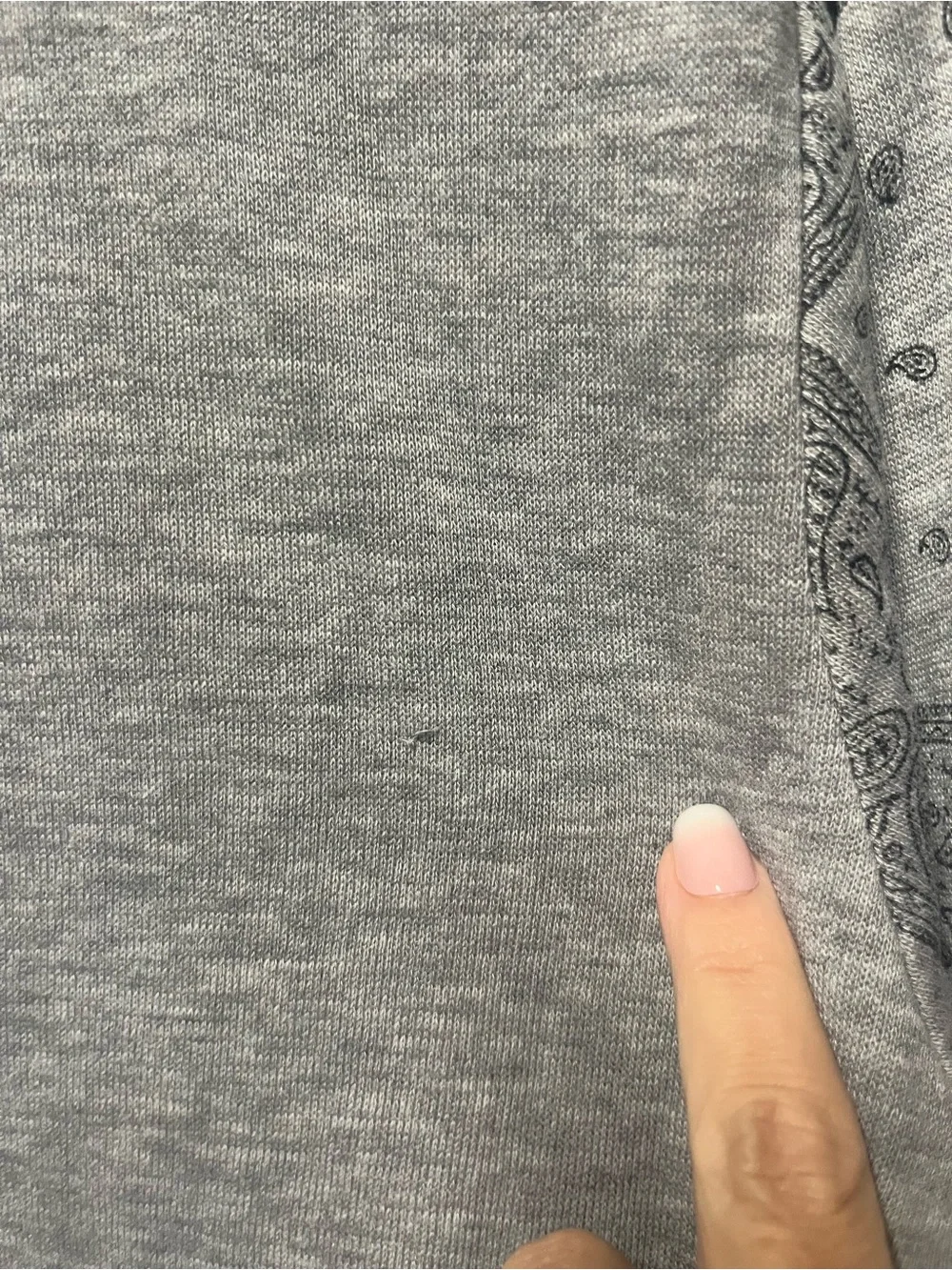 Cotton On Grey Crewneck Sweatshirt with Bandana Print Sleeves (377)